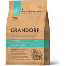 Grandorf Adult Medium & Maxi 4 Meat & Brown Rice 10kg kutyaeledel
