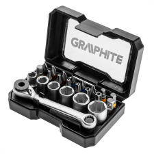 Graphite bit készlet+dugókulcs tartóban 24db barkácsgép tartozék