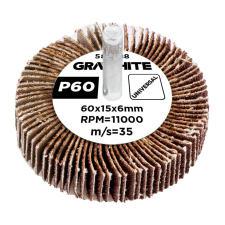 Graphite Csiszolókerék csapos 60x15x6mm, P60 barkácsgép tartozék