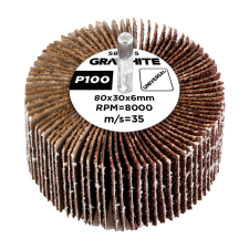 Graphite Csiszolókerék csapos 80x30x6mm, P100 barkácsgép tartozék