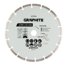 Graphite Gyémánt vágókorong 230x22.2mm, szegmenses, száraz barkácsgép tartozék