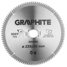 Graphite Körfűrészlap ALU-hoz, keményfém fogakkal, 235x30mm, 100 fog (55H695) fűrészlap