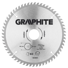 Graphite Körfűrészlap, keményfém, 185 x 30mm, 60 fog fűrészlap