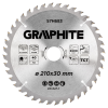 Graphite körfűrészlap, keményfém fogakkal, 210 x 30 mm, 40 fog