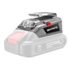 Graphite Powerbank adapter + LED lámpa, Energy+, akku nélkül!!! (58G025) power bank