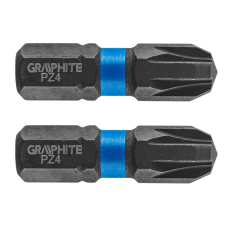 Graphite Torziós ütvecsavarozó bit PZ4x25mm, 2db barkácsgép tartozék