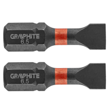 Graphite Torziós ütvecsavarozó bit SL6.5x25mm, 2db barkácsgép tartozék