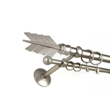  Graz nikkel-matt 2 rudas fém karnis szett - 25 mm karnis, függönyrúd