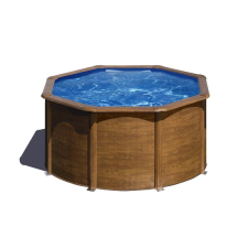 Gre famintás fémpalástos medence szett, vízforgatóval és létrával, D240 x 120 cm medence