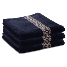  GREEK törölköző 70x130 cm fekete, 100% pamut lakástextília