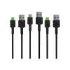 Green Cell KABGCSET03 Set 3x GC Ray USB-C 200cm Fekete 200 cm USB kábel