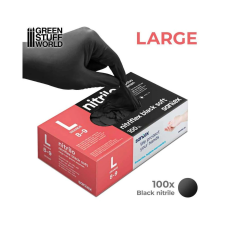Green Stuff World GSWGD20ND fekete nitril kesztyű - Large méret, 100 db GSWGD20ND makett