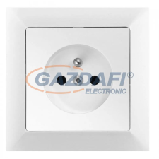 Greenlux GXKP035 Csatlakozóaljzat PREMIUM fehér 250V 16A 2P+PE villanyszerelés