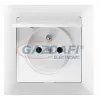 Greenlux GXKP037 Csatlakozóaljzat PREMIUM fehér 250V 16A 2P+PE IP44