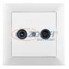Greenlux GXKP041 Televízió és rádió aljzat, végzáró 6db. PREMIUM fehér
