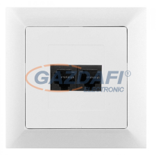 Greenlux GXKP051 Dupla kommunikációs csatlakozóaljzat 2x8pin Cat6 PREMIUM fehér villanyszerelés