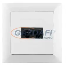 Greenlux GXKP051 Dupla kommunikációs csatlakozóaljzat 2x8pin Cat6 PREMIUM fehér villanyszerelés