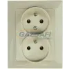 Greenlux GXKP638 PREMIUM ZA-26 C Dupla csatlakozóaljzat 2x(2P+PE), 16A elefántcsont
