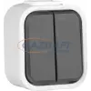 Greenlux GXNP128 URAN VP-2/2/S E Kétpólusú dupla kapcsoló háttérvilágítással IP44