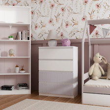 Greensite Drohmo MIX M4 ARTEO komód, 70x97x40 cm, fehér-rózsaszín bútor