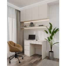 Greensite Mijas íróasztal bal oldali tárolókkal, 98x76x51 cm, kasmír íróasztal