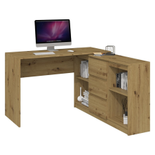 Greensite Plus 2D3S íróasztal szekrénnyel, tölgy íróasztal