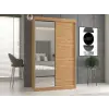 Greensite Shannan IGA 120 tolóajtós gardróbszekrény, 1 tükörrel, tölgy