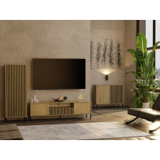 Greensite Shannan RTV KAMARO160 TV állvány, 40x164x47 cm, tölgy tv állvány és fali konzol