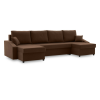 Greensite Sparta Plus sarokkanapé, szövet anyag, univerzális oldal, barna