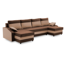 Greensite Sparta sarokkanapé, 1 ágyneműtartóval, szövet anyag, univerzális oldal, hab töltet, barna bútor