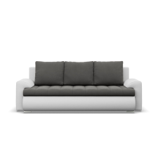 Greensite Tokio kanapéágy, bársony + műbőr, szürke - fehér bútor