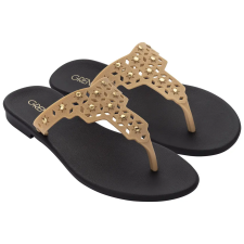  Grendha Cacau Damas Rast női papucs - bézs/fekete női papucs