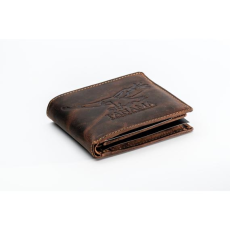  Grennburry marhabőr pénztárca "sas" motívummal - Antik barna