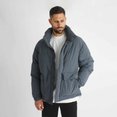  Grey Puffer Jacket - szürke téli kabát - Méret: M