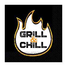  Grill &amp; Chill szalvéta 16 db-os 33x33 cm party kellék