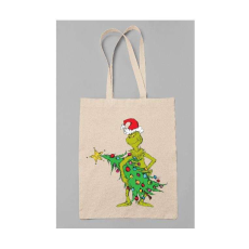  Grinch karácsonyfával vászontáska egyedi mintával