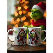  Grincs bögre - Tépett mintás karácsonyi bögre bögrék, csészék