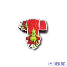  Grincs piros fotelben 5db/csomag 9x4cm dekorációs kellék
