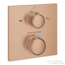 Grohe ALLURE falsík alatti termosztátos csaptelep 2 fogyasztóhoz,Brushed Warm Sunset 19446DL2 csaptelep