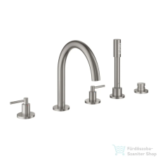 Grohe ATRIO 5 üléses kádtöltő csaptelep zuhanyszettel,alaptest nélkül,Supersteel 29407DC0 (29407DC0) csaptelep