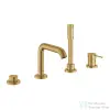 Grohe ESSENCE 4 üléses kádtöltő csaptelep zuhanyszettel,alaptest nélkül,Brushed Cool Sunrise 25251GN1 (25251GN1)