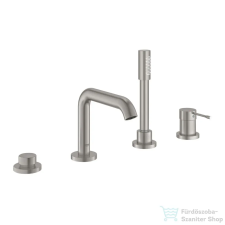 Grohe ESSENCE 4 üléses kádtöltő csaptelep zuhanyszettel,alaptest nélkül,Supersteel 25251DC1 (25251DC1) csaptelep