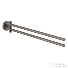Grohe ESSENTIALS 44 cm-es fali dupla törölközőtartó,Brushed Hard Graphite 40371AL1 fürdőszoba kiegészítő