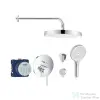 Grohe falsík alatti zuhanyrendszer ESSENCE kezelővel, Kielle kiegészítőkkel, króm SANI21GKK013