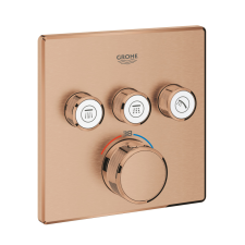 Grohe Grohtherm Smartcontrol Falsík alatti termosztátos csaptelep 3 utas szögletes Brushed Warm Sunset csaptelep
