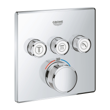 Grohe Grohtherm Smartcontrol Falsík alatti termosztátos csaptelep 3 utas szögletes Króm csaptelep