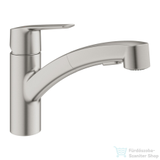 Grohe Quickfix START kihúzható fejes,2 funkciós mosogató csaptelep,Supersteel 30531DC1 csaptelep
