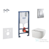 Grohe Rapid SL falra szerelhető WC szett, Kielle Gaia WC soft close ülőkével, Skate Cosmopolitan króm nyomólappal SANI11BA1106