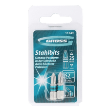 GROSS PH1x25mm 2db professional bit S2 acél bitfej készlet