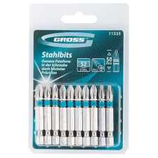 GROSS PH2 X 50mm Bit készlet professional 10db/csomag bitfej készlet